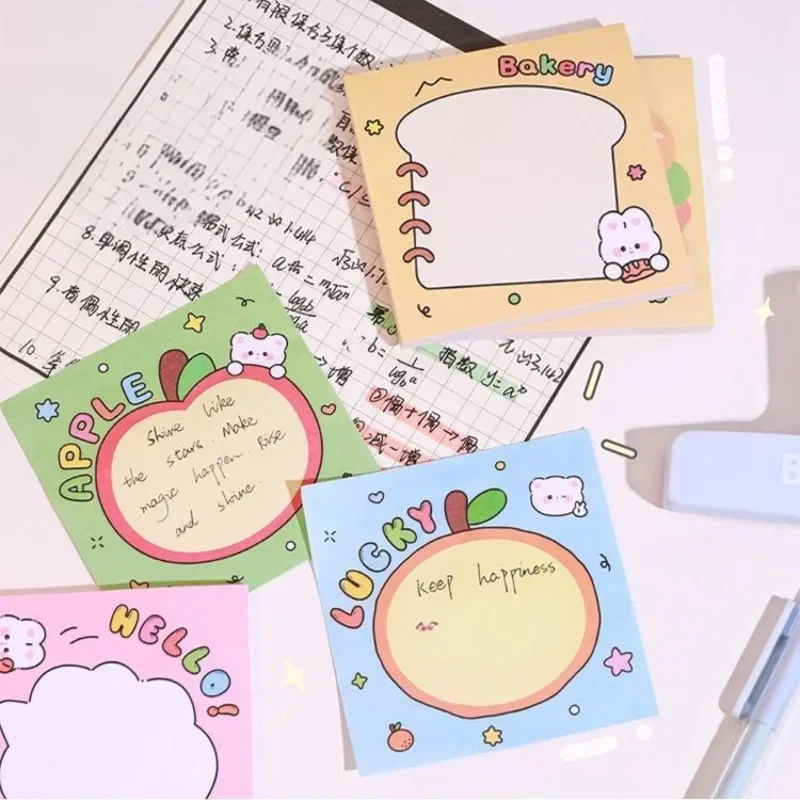 50 Sheets Cartoon Rabbit Pattern Posits Sticky Notes Pads Paper Stickers Posted It Memo Notepad Notebook School Message Sticker 6