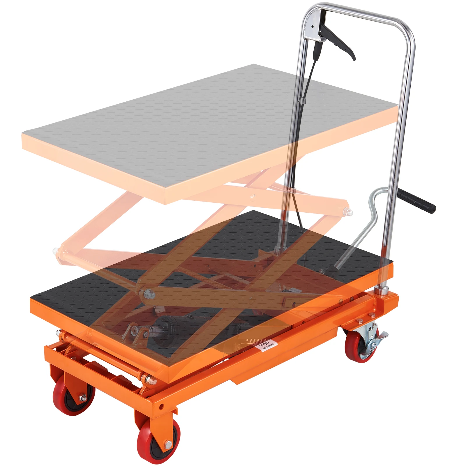 

VEVOR 330/770/1760Lbs Lifting Platform Hydraulic Car Lift Table Cart Heavy Duty Double Shear Wheelbarrow for Repair Motorcycl