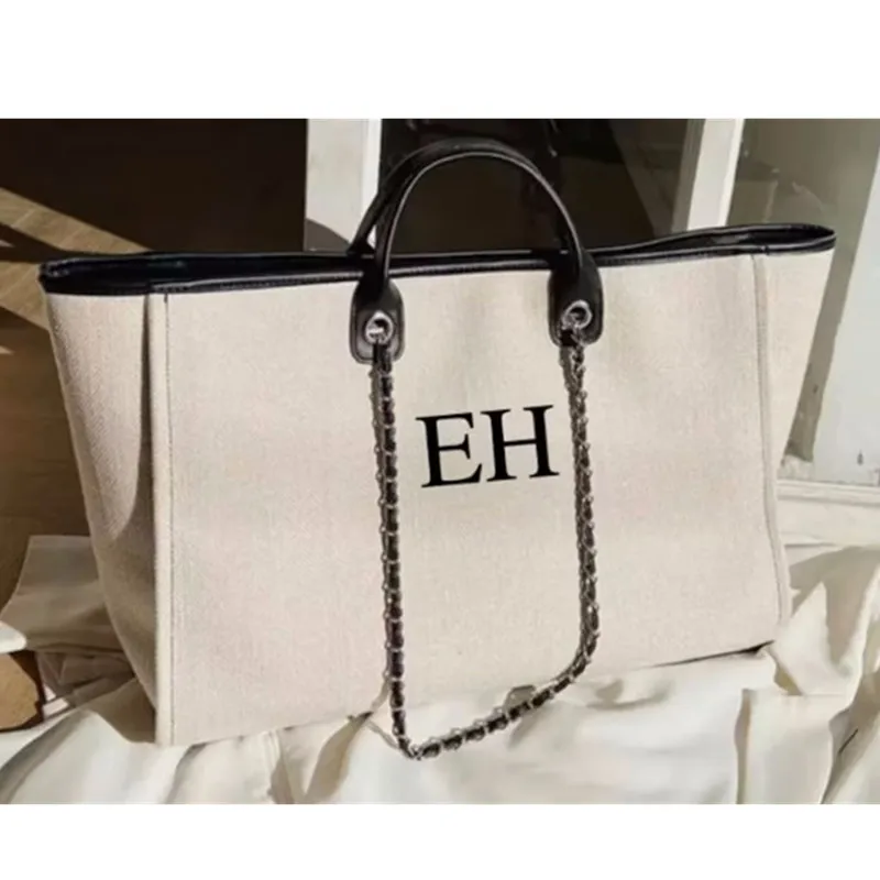 Personalised Shoulder Tote Bag, Women's Handbag, Beach Bag, custom Hand Bag,  Canvas Bag, Gifts For her, Chain tote bag - AliExpress