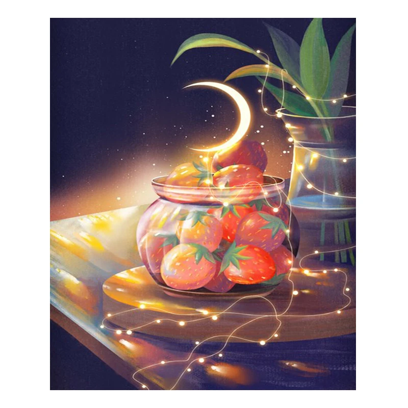 

Diamond painting new product handwork DIY Shiny Strawberry square round diamond living room and bedroom decoration gift