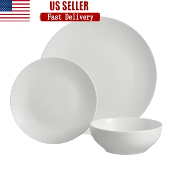 White Stoneware Dinnerware Set 1