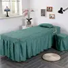 Beauty Salon Massage Table Bedspread Bed Table Cover With Face Hole Square Massage Table Bed Skirt Spa Treatment Bed Sheet 5