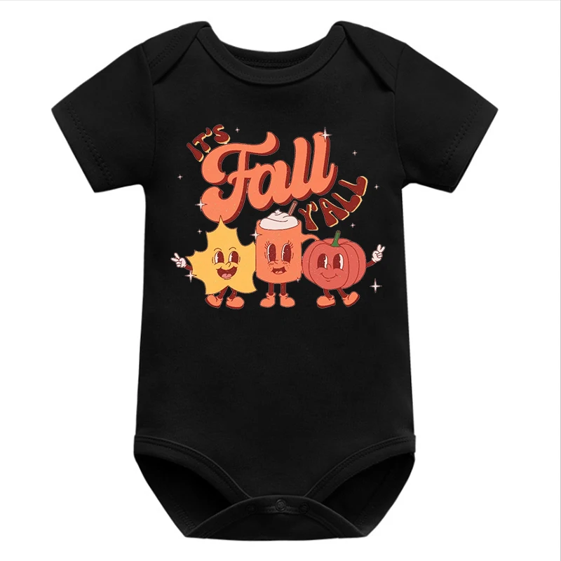 

Retro Fall Baby Clothes Fall Bodysuit Cute Fall Baby Clothing Sets It's Fall Y'all Bodysuits Fashion Pumpkin Spice Baby Onesie m