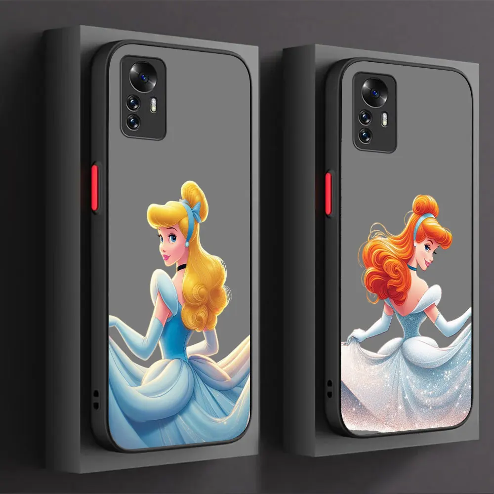 

Disney Princess Cinderella Phone Case For Xiaomi 13 12 12T 12S 12X 11 11T 10 10T 10S 9 8 Ultra Pro Lite Matte Translucent Cover