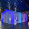 Luxury Outdoor White Inflatable Wedding Tent Large Inflatable Event Tent Square Party Tent House Club With Blower And Led Lights 3