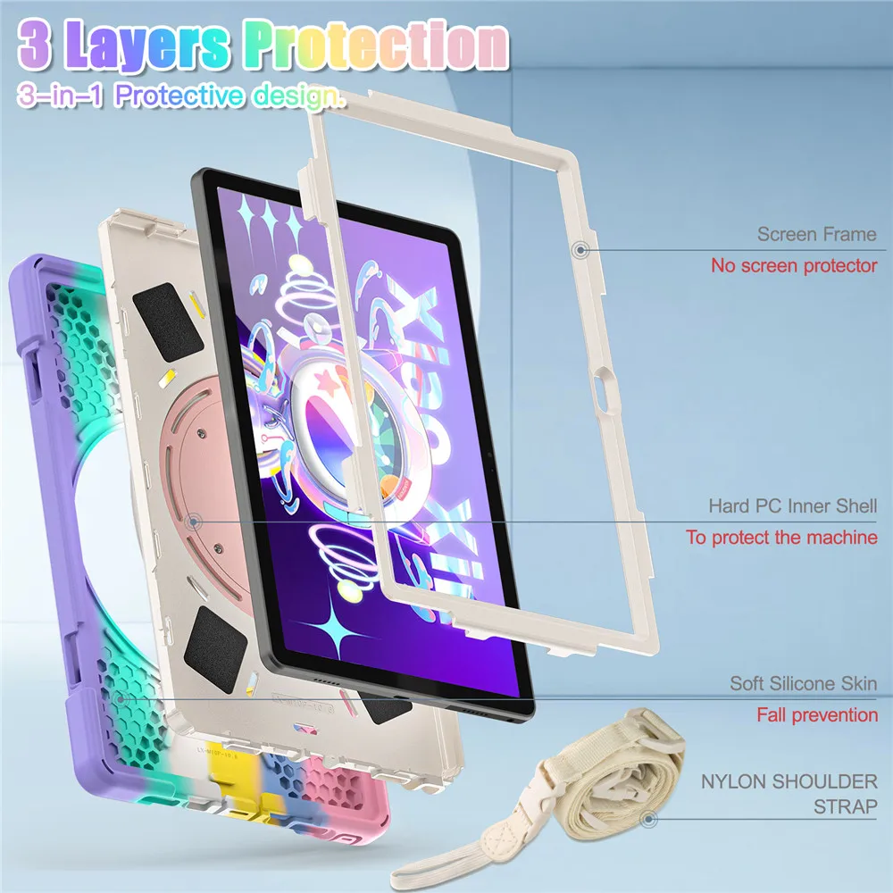 para Lenovo Tab M10 Plus 3rd Gen 10.6 Tb125f Case à Prova de Choque Crianças Tablet Capa para Lenovo M10 Plus 10.3 Polegada 2nd hd X306x Case - Imagem 2