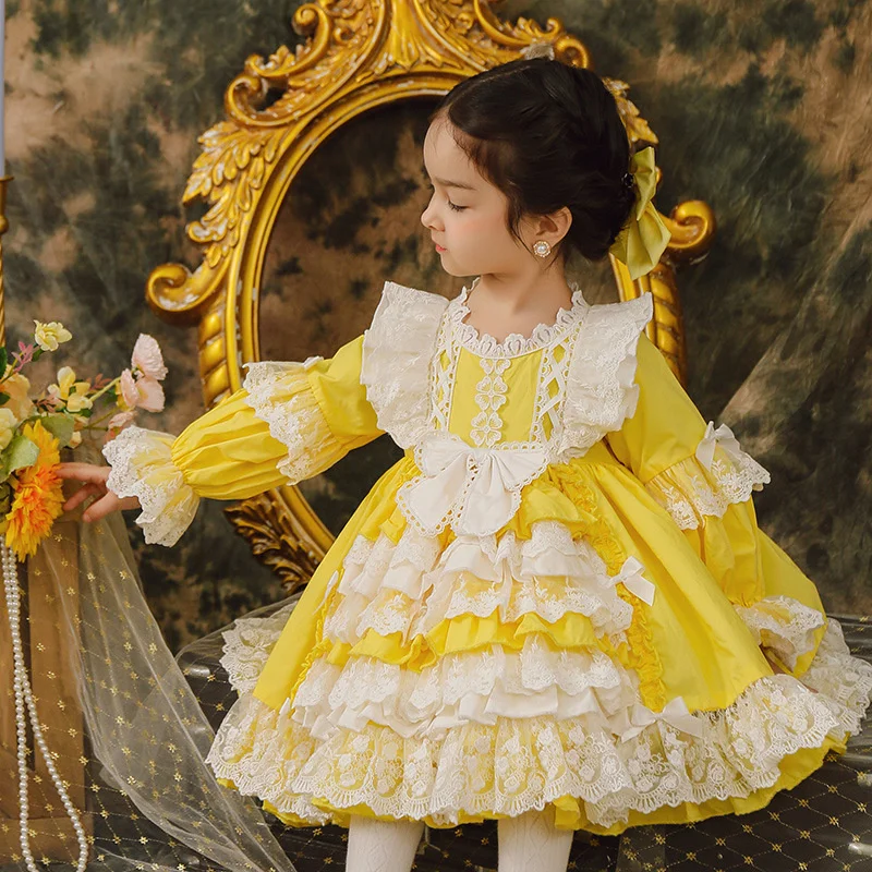 Spring New Lolita Children's Skirt Girls' Princess Lace Skirt Shawl Spanish