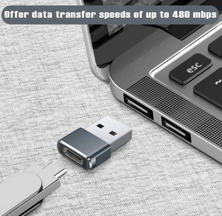 USB-USB C 어댑터, iPhone 16 16e 15 Pro Max 충전기 어댑터 3팩, USBC Female-USB A Male, Apple Wat용 Type C OTG 변환기
