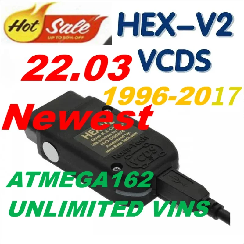 Latest VAGCOM V23.3 Auto Electrical Testers General OBDII Diagnostic Interface 2nd ATMEGA162+16V8+FT232RQ VCDS hex Can