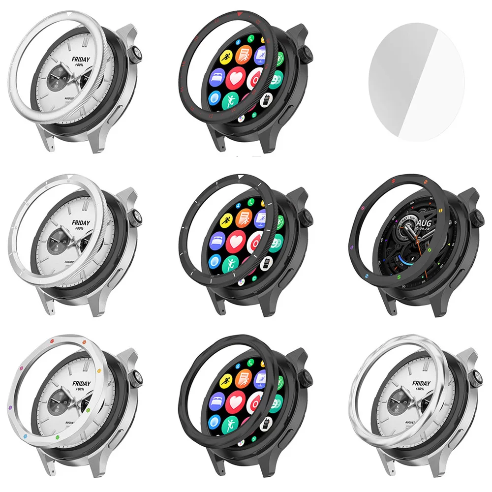 Premium Metal Bezel Ring with Tempered Glass Protective Film