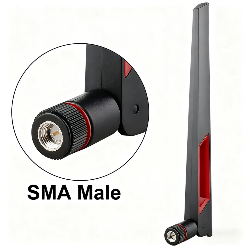 Antenne WiFi 12dBi double bande 2.4/5.8GHz avec câble et connecteurs RP-SMA