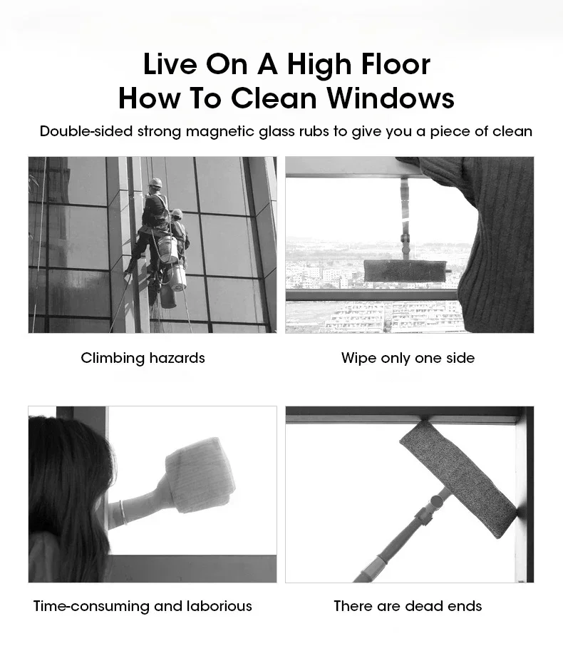 Description Picture 3 of itemMagnetic Glass Cleaning Brush Double-sided Cleaning Brush Household High-rise Glass Cleaning Double-sided Glass Cleaning Tool