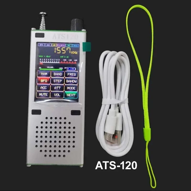 최신 ATS120 ATS-120 SI4732 ESP32 블루투스 2.4 인치 터치 디스플레이, FM SSB SDR AM LSB USB LNA 풀 밴드 HiFi 라디오