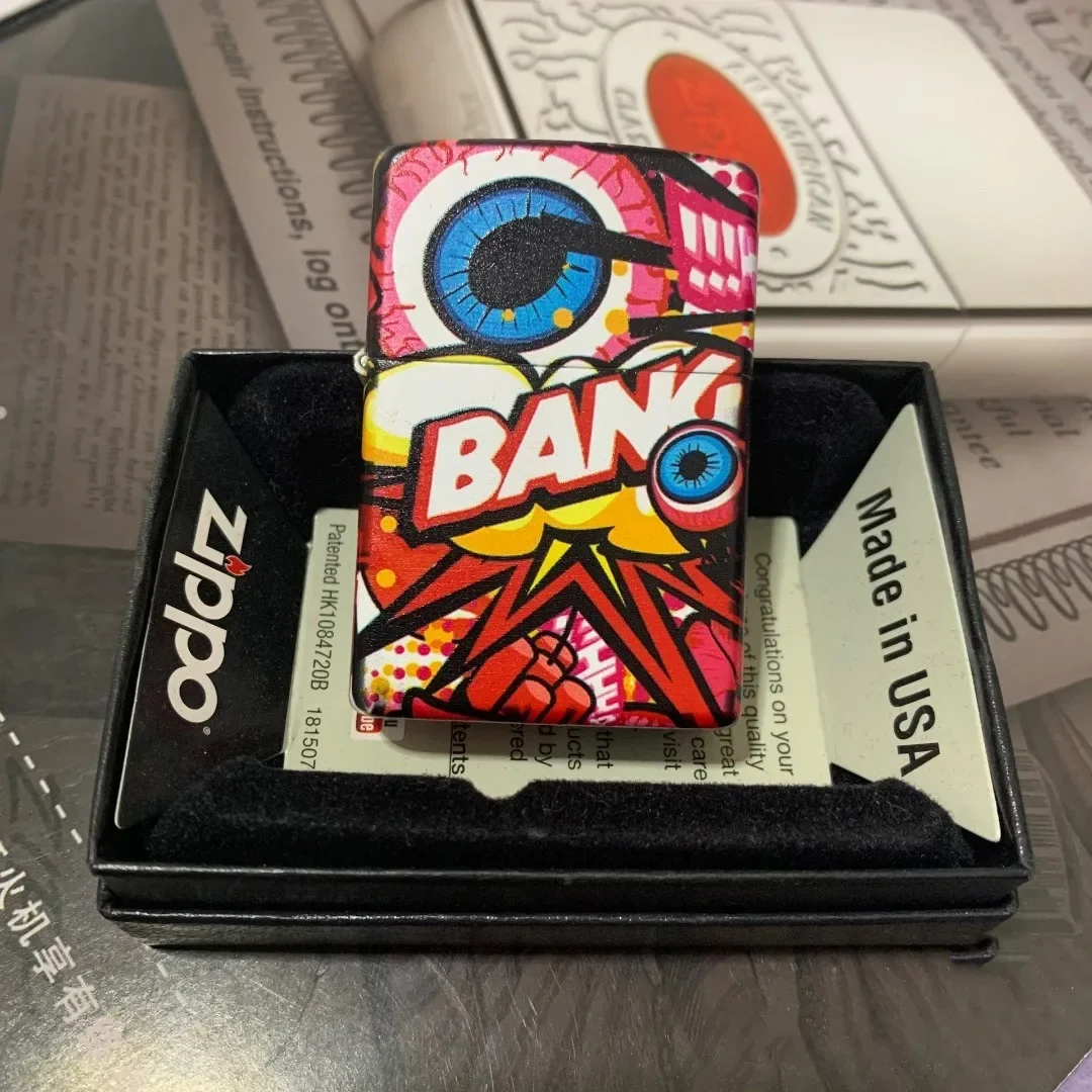 Zippo Lighter Bank Graffiti - All Sided Print - Kiss Me Designed Lighter Collezione Antivento In Box