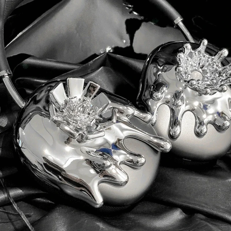 Airpods Max Case Cover Liquid Metal Silver Plating Resin