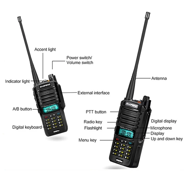 

2022 Baofeng UV-9R plus better uv-xr waterproof walkie talkie 10w wireless CB ham radio station 30km uhf vhf dual band radio PX