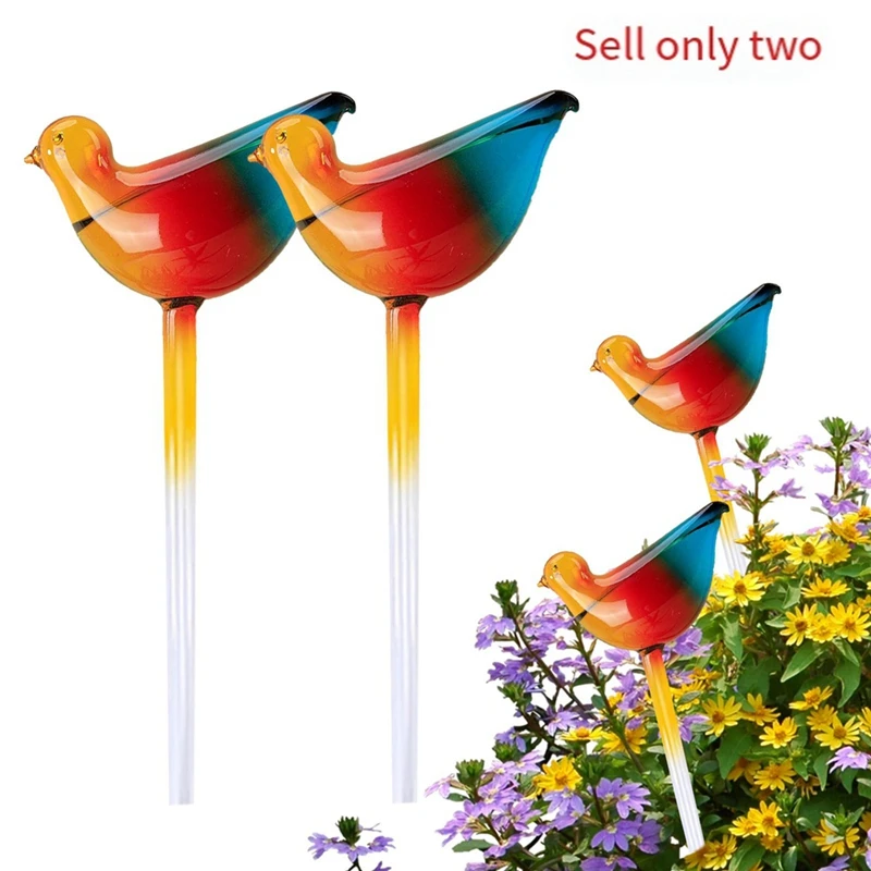 Bird Shape Plant Self Watering Globes Glass Water Bulbs Automatic Self Watering Planter Insert For Indoor Plants Easy To Use plant waterer