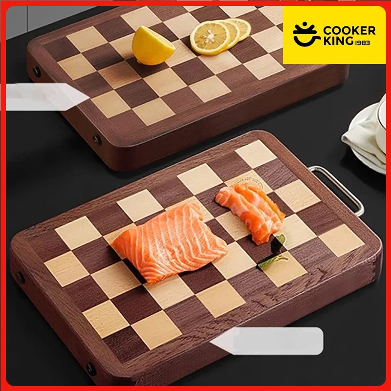 Wooden Checkerboard Chopping Board for Kitchen Food Preparation