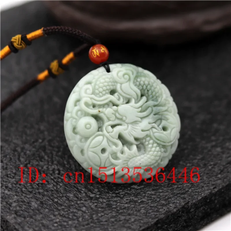 Natural White Green Jade Money Dragon Pixiu Carved Pendant Necklace Charm Jewellery Fashion Lucky Amulet Gifts Women Man