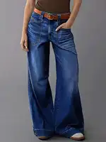 Jean ample à jambes larges pour femme – Pantalon en jean décontracté et décontracté pour un style sans effort 4