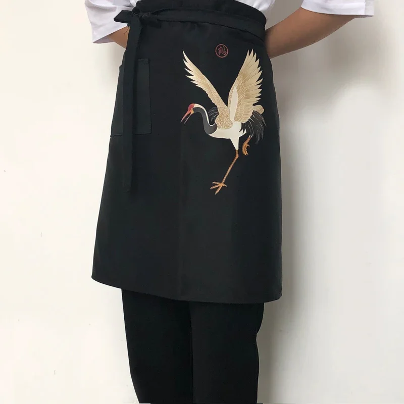 Kitchen Apron Japan Style Chef Apron Food Service Clothing Sushi Cook Work Aprons for Japanese Cuisine Kitchen Kimono Print Pinafore kitchen apron,cooking apron