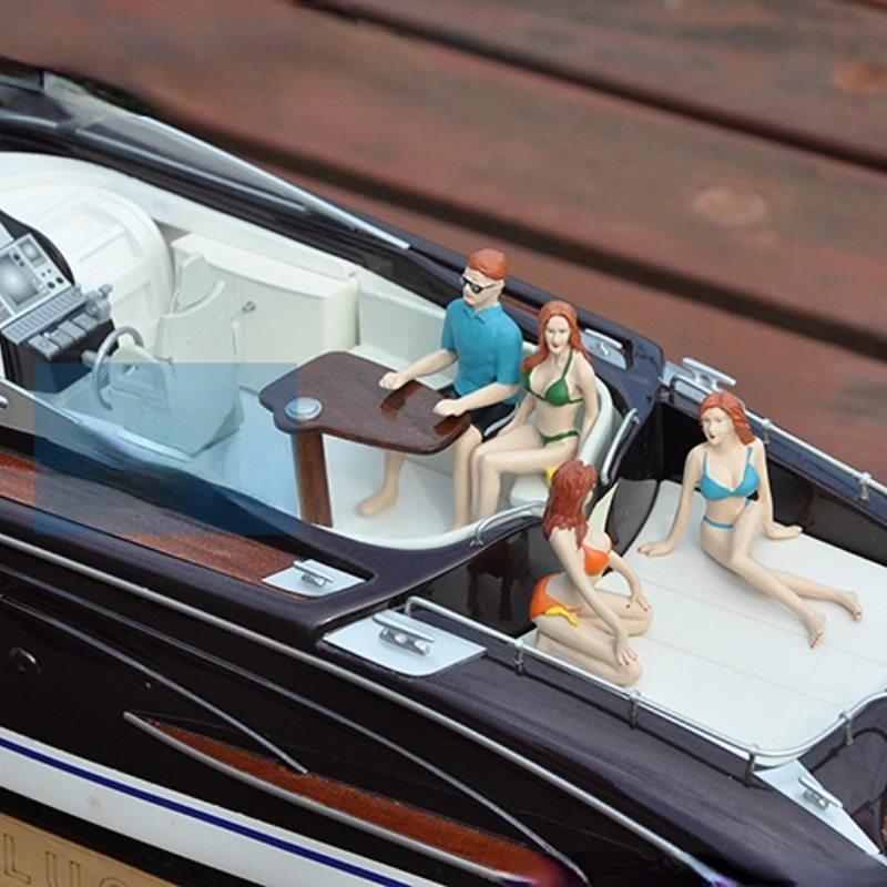 RC Boat Model Yacht REVIVAL Luxury Yacht Finished Boat Bikini Figure Model Scale Boat Fast Boat 3