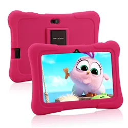 PRITOM 7 Inch Kids Tablet Quad Core Android 10 32GB WiFi Bluetooth Educational Software Installed