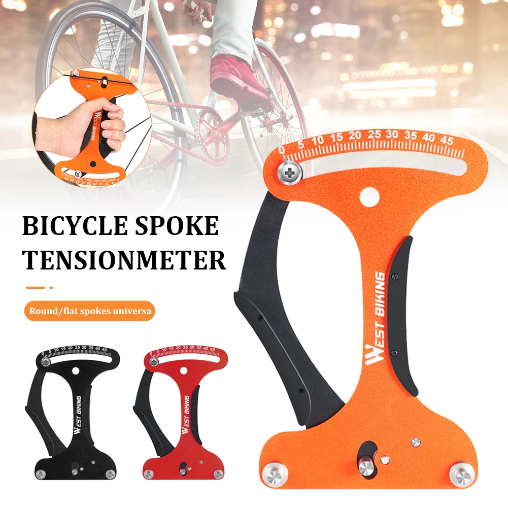 

MTB Road Bicycle Spoke Tension Meter Measuring Tool Bike Wheel Spokes Checker Indicator Accurate Stable Bike Spoke Repair Tool