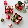 4PCS Christmas Snowflake Felt Balls 2024 Christmas Felt Ball Socks Xmas Tree Pendant Ornaments Festive Holiday Home Decorations 1