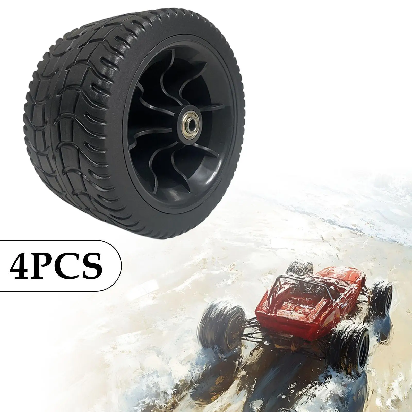7" Wheelbarrow Tire Solid Tire Assembly Replace Garden Cart Wheelbarrow Wheel Heavy Duty for Shopping Beach Outdoor Indoor