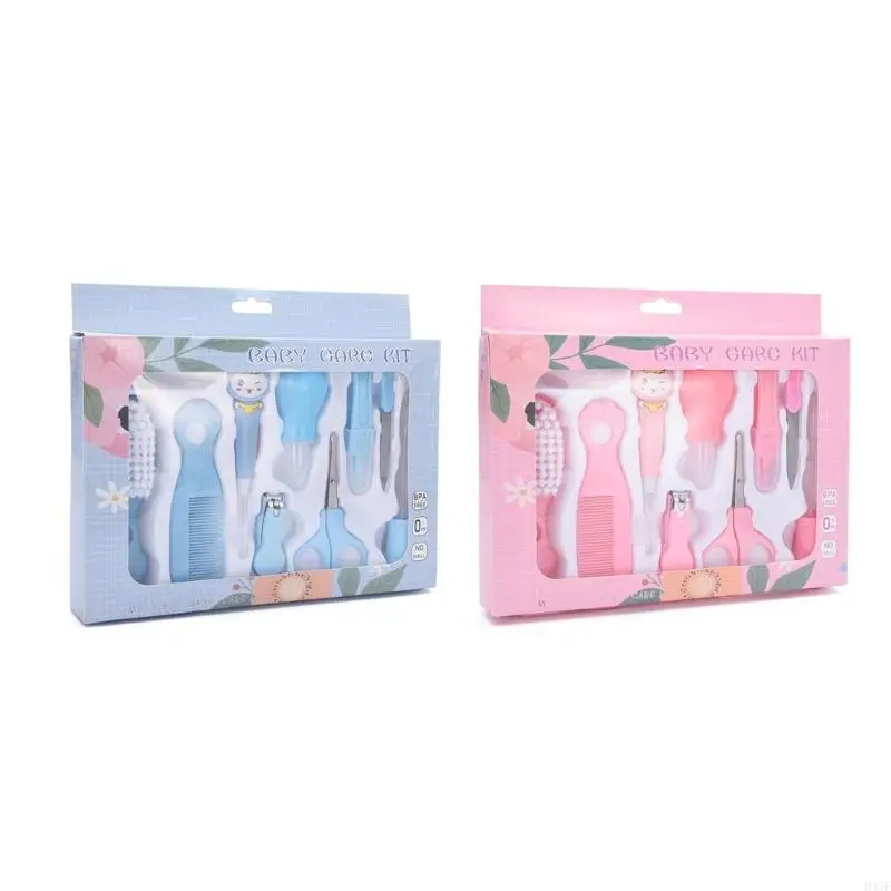 Portable 10-Piece Baby Ear and Nails Cares Set Grooming Tools for Travel Parents