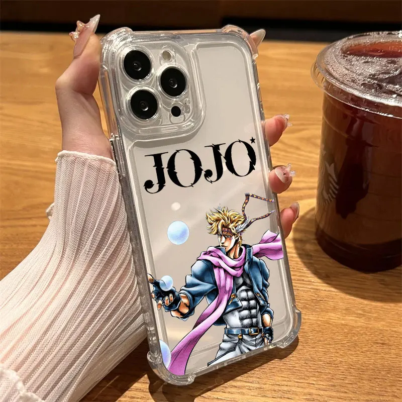 Clear Shockproof Anime Phone Case - JoJo's Bizarre Adventure Design