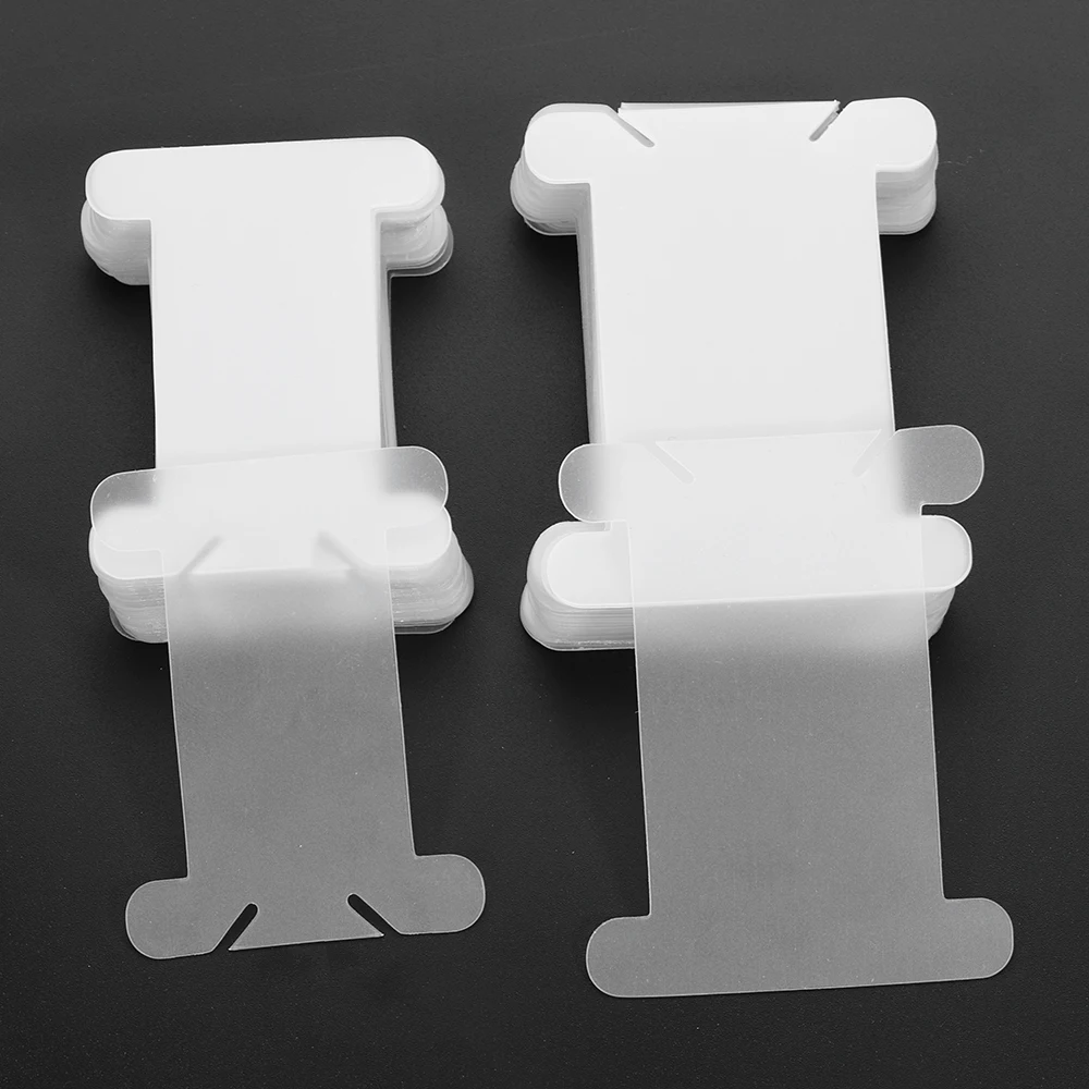 25Pcs 50Pcs 6x8cm Plastic Bobbins Embroidery Floss Set Spool Thread Card DIY Stitch Organizer Holder Sewing Tools Chain Storage