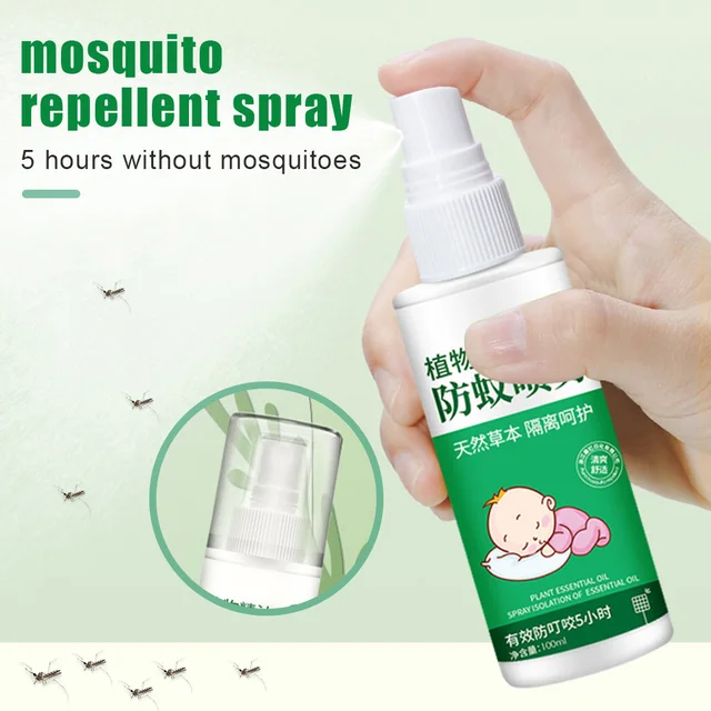 100 Ml -Es Növényi Szúnyogtaszító Spray Anti Szúnyog Harapás Hibás Likvid Felnőtt Gyerek -Viszkető Kártevő Gyilkos Viszketés