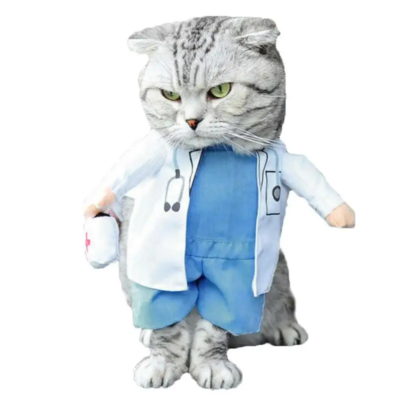 Pet Doctor Costume Dog Cat Doctor Costume Pet Doctor Abbigliamento Traspirante Pet Cosplay Party Outfit Pet Halloween Dress For Cats