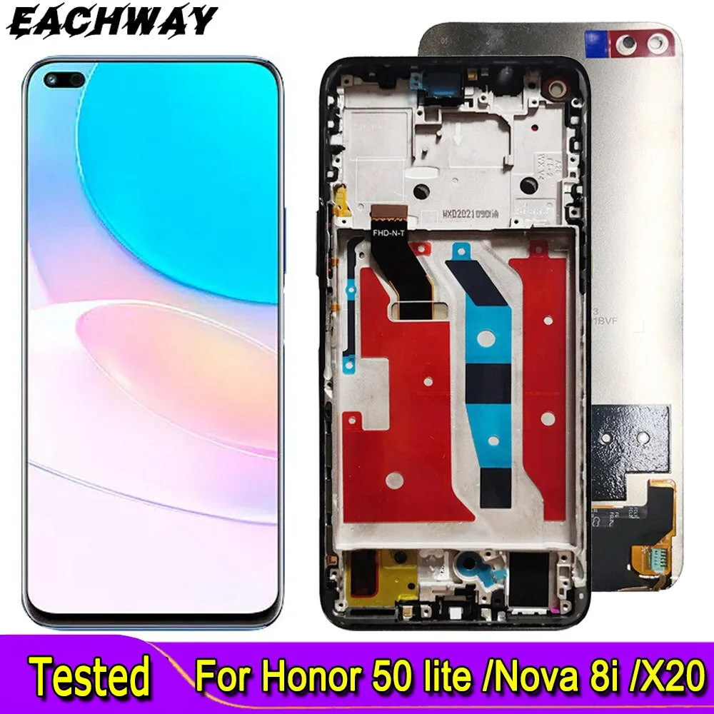 

6.67" For Honor 50 Lite LCD Touch Screen Digitizer Assembly Replacement Parts For Huawei Nova 8i LCD For Honor X20 LCD Display