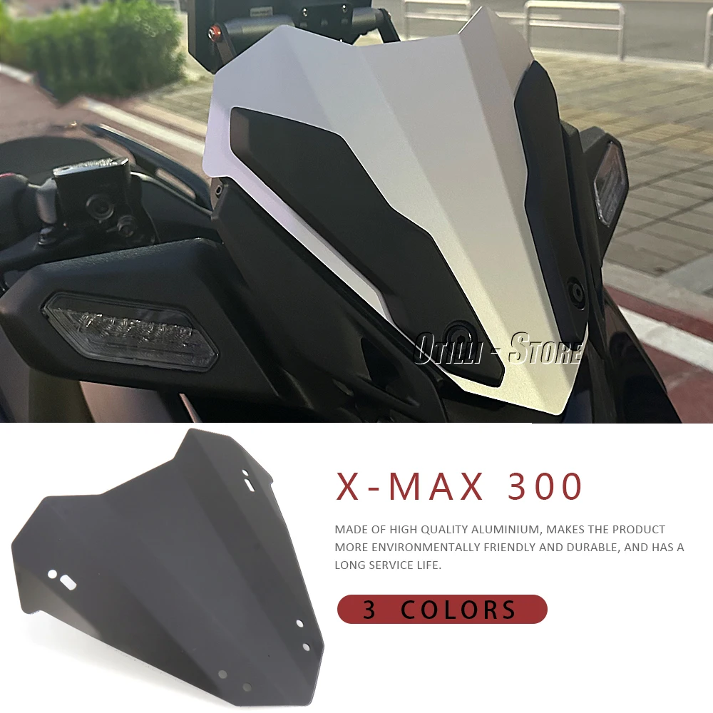 

XMAX 300 XMAX300 2023 Motorcycle Accessories Windshield Windscreen Aluminum Kit Deflector Fit For YAMAHA X-MAX 300 X-MAX300