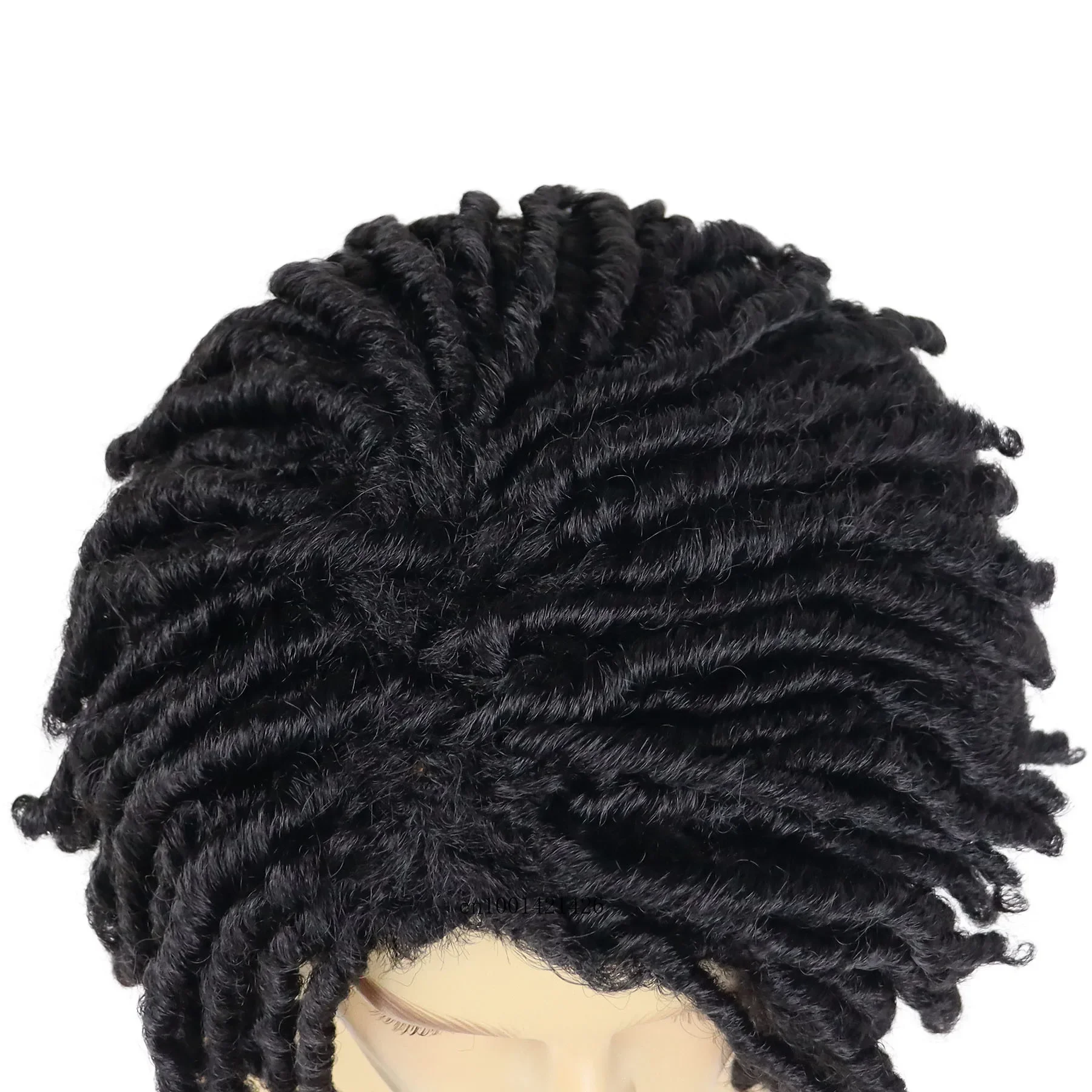 Jet black male wig synthetic Rasta hair dreadlock wigs medium length Colly braided wigs for men guys fake dreads faux loc wig