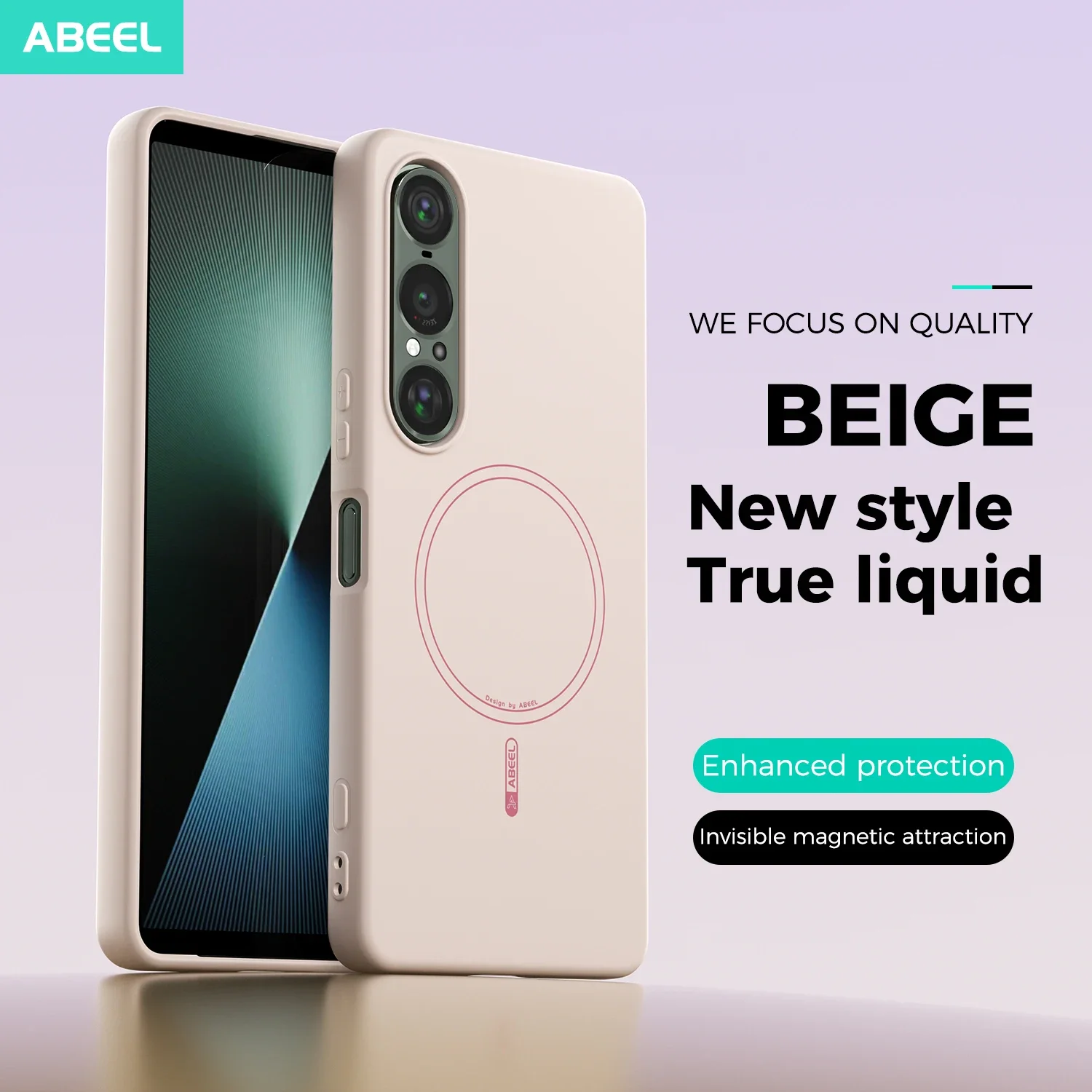 Silicone Magnetic Phone Case with Liquid Comfort and Flocking Protection