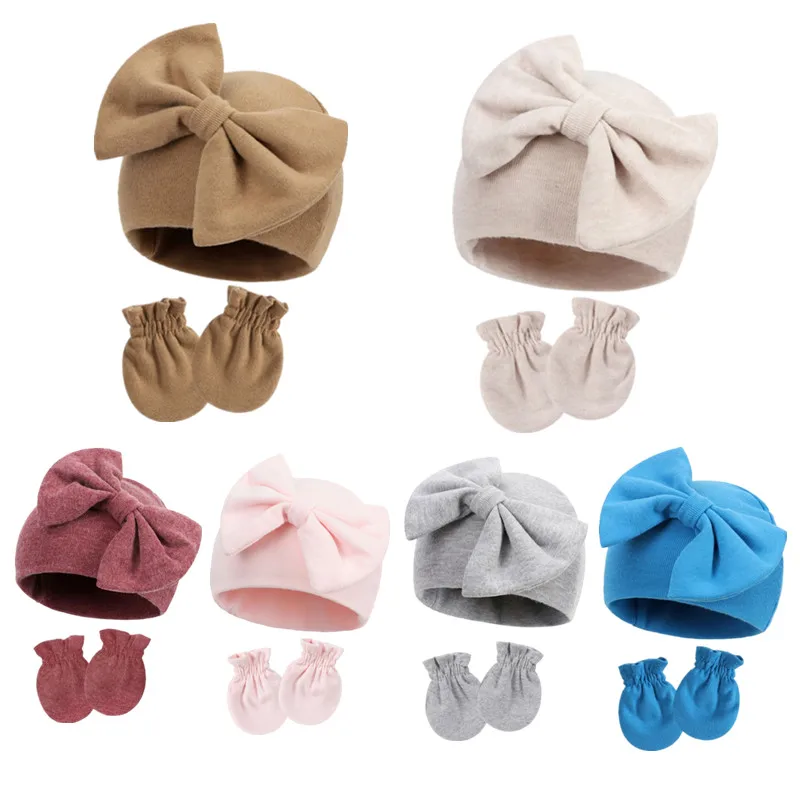 Mitones Antiarañazos Para Bebé Recién Nacido - Pack De 5 Pares + 5 Gorros De Algodón, Talla 0-6 Meses