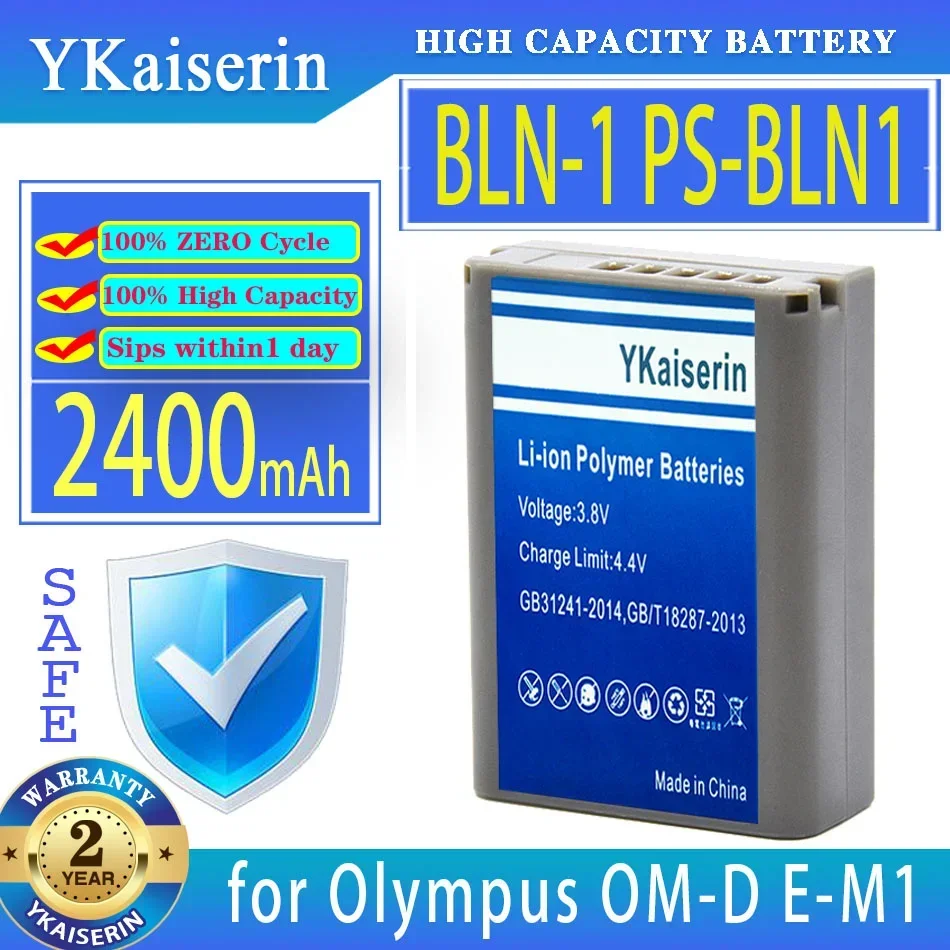 

YKaiserin Battery BLN-1 PS-BLN1 2400mAh for Olympus OM-D E-M1 Pen F OMD E-M5 PEN E-P5 Bateria