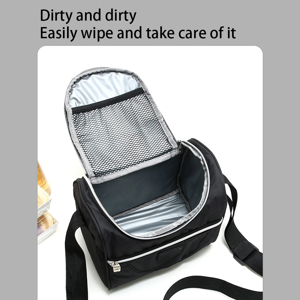 

Lunch Bag Food Cooler Picnic Storage Container Tote with Handle Grey