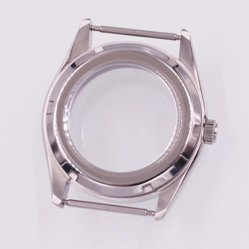 Silver Watch Case with Sapphire Glass and Multi-Colored Chapter Ring, 40mm