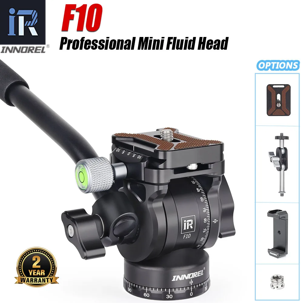 INNOREL F10 Mini Tripod Fluid Head Pan Metal Camera Video Tripod Head