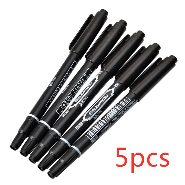 Permanent Markers Waterproof Black  Permanent Paint Pen Black - 5pcs  Permanent Paint - Aliexpress