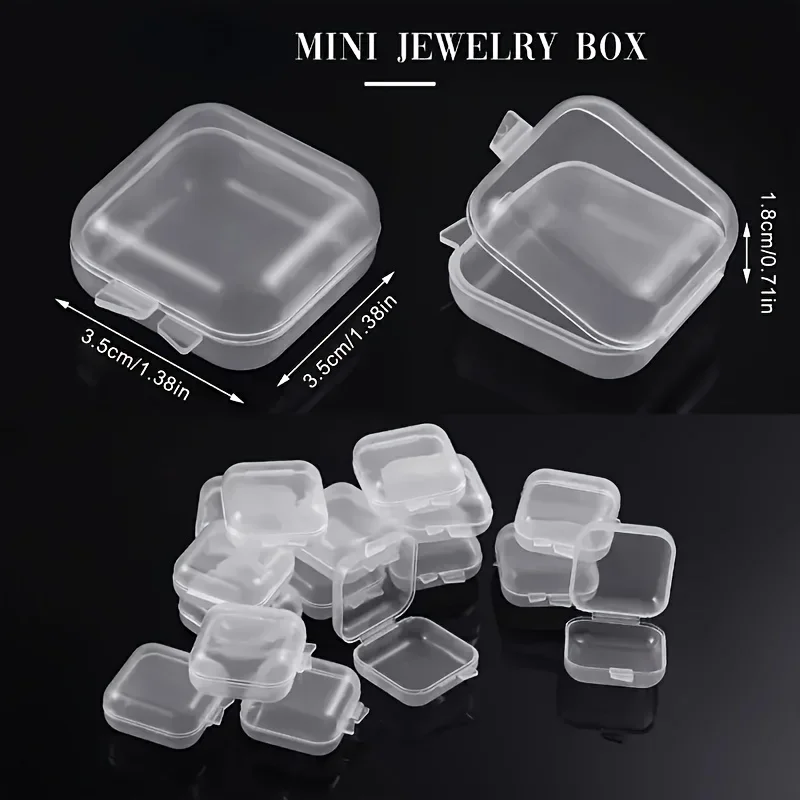 30pcs Clear Plastic Storage Set, Storage for Hair Accessories, Jewelry, DIY Beads, Craft Supplies Easy To Organize and Transport