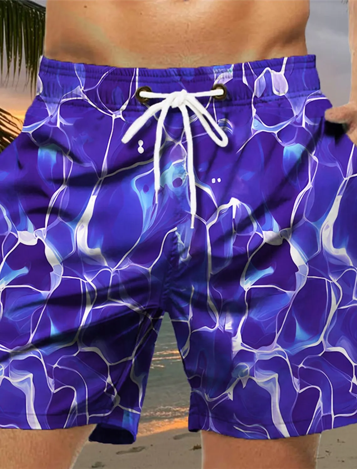 Men's Board Shorts Swim Shorts Swim Trunks Drawstring Color Block Graphic 3D Printed Quick Dry Short Casual Holiday Hawaiian 3