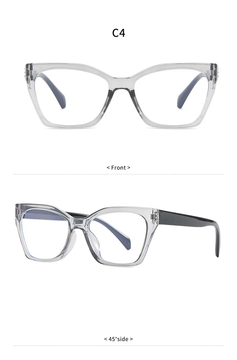 Transparente Cat Eye Computer Brille Rahmen Frauen Männer Anti Blau Licht Platz Brillen Blockieren Optische Spektakel Brillen – Detail 11