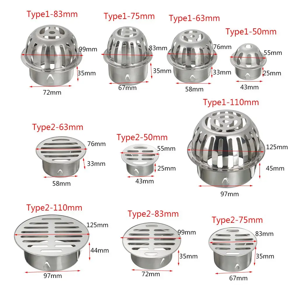 Stainless Steel Round Floor Drain for Outdoor Balcony