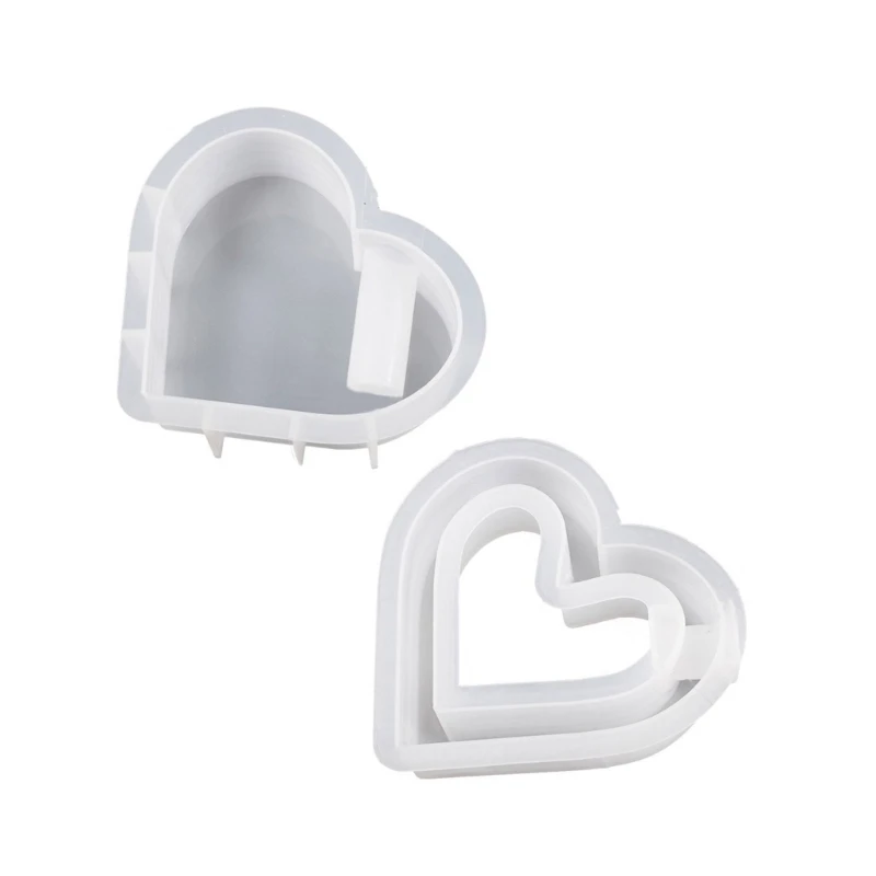 

Heart Shaped Vase Silicone Mold DIY Epoxy Resin Molds Test Tube Flower Pots Mold